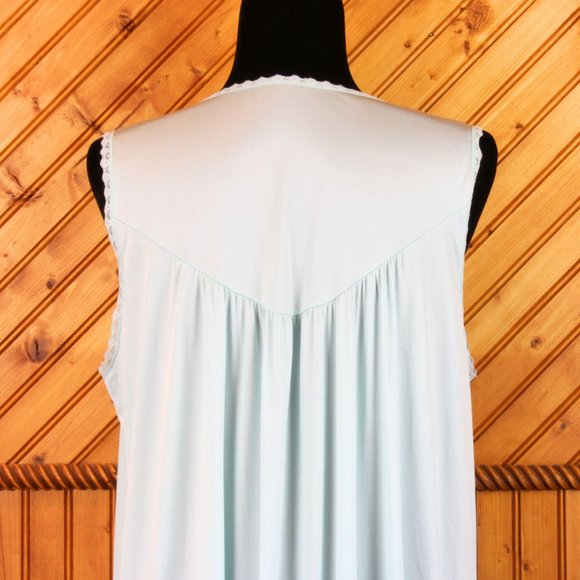 Vintage Van Raalte Nylon Nightgown Large Sleepwear Maxi Sleeveless Summer SW29 - Picture 7 of 8